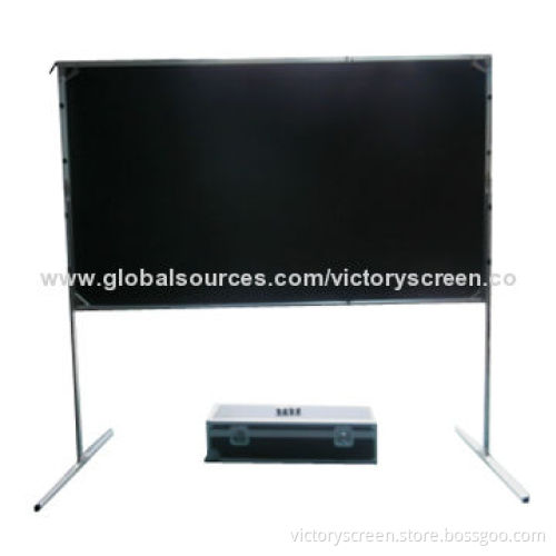 180"/16:9 Front Fast Folding Projection Screen with Flight Case, Elegant Appearance